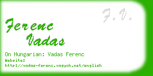 ferenc vadas business card